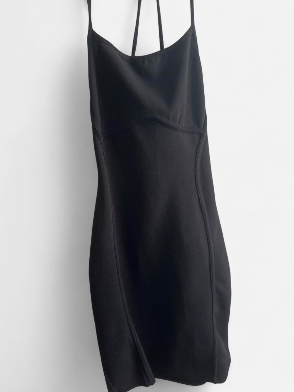 PrettyLittleThing Black Strappy Mini Dress